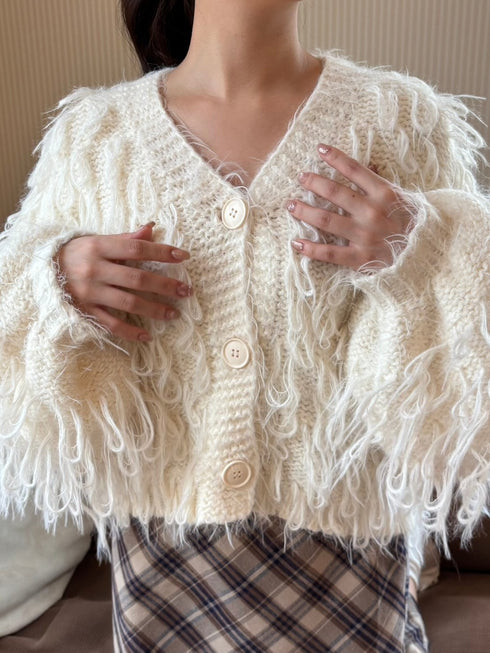 ボリュームニットカーディガン | RN2244002 | ホワイト