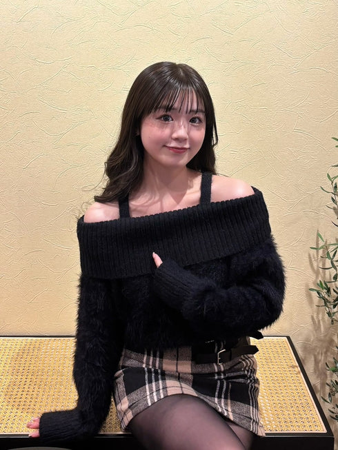 オフショルニットトップス | RN2244004 | ブラック