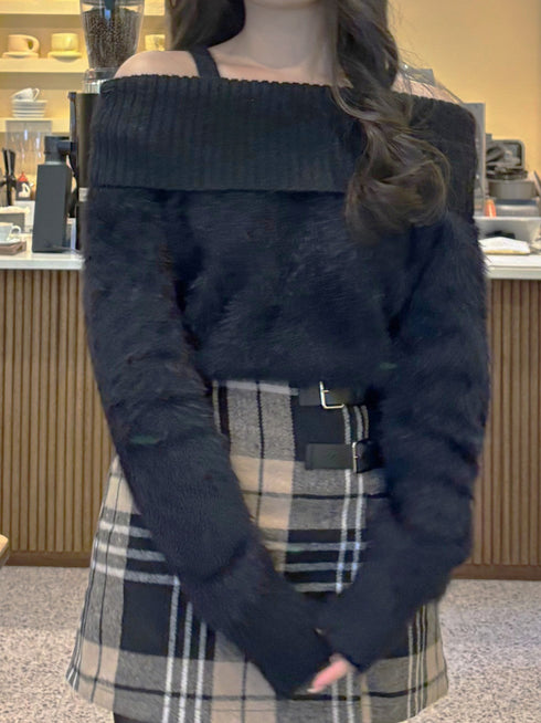 オフショルニットトップス | RN2244004 | ブラック