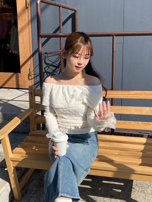 シアーオフショルブラウス | RN2251001 | アイボリー