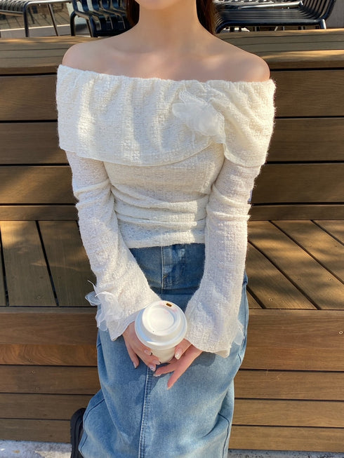 シアーオフショルブラウス | RN2251001 | アイボリー