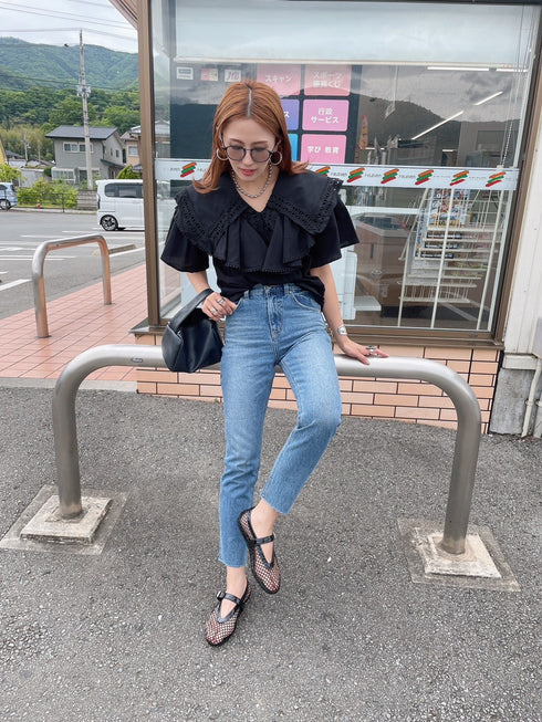 フリルブラウス | AN2241205 | ブラック