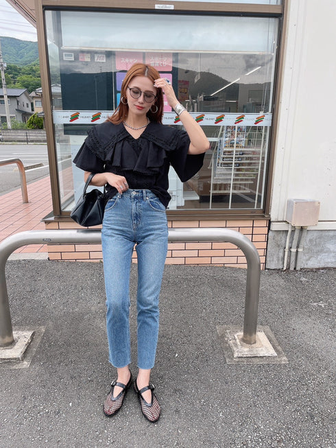 フリルブラウス | AN2241205 | ブラック