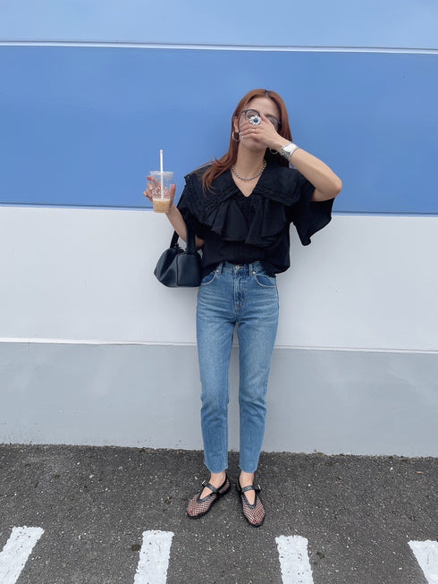 フリルブラウス | AN2241205 | ブラック