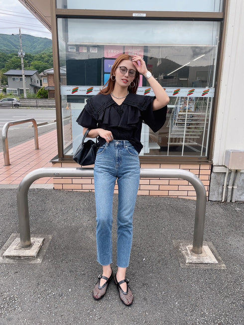 フリルブラウス | AN2241205 | ブラック