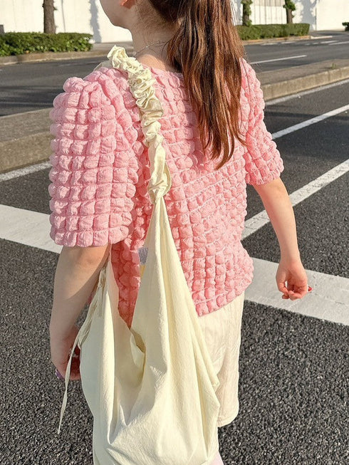 ぽこぽこペプラムトップス | PP2242701 | ピンク