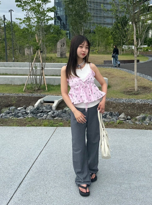 取り外し可能スカートパンツ | SL2241672 | グレー