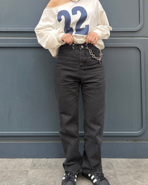 ウエストホックハイウエストデニム | IT2243409 | グレー