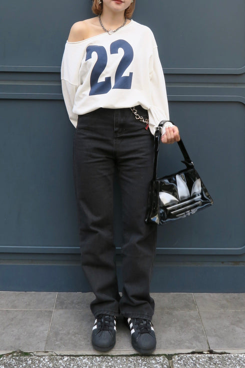 ウエストホックハイウエストデニム | IT2243409 | グレー