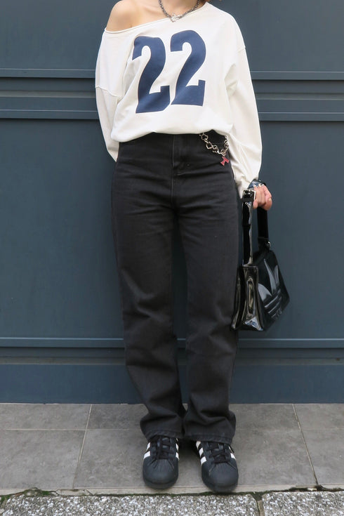 ウエストホックハイウエストデニム | IT2243409 | グレー