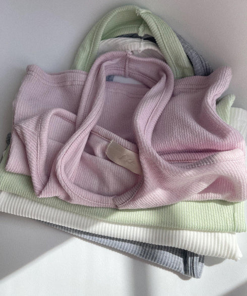 リブホルターネックトップス | LT2213019 | グレー