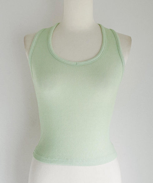 リブホルターネックトップス | LT2213019 | グレー