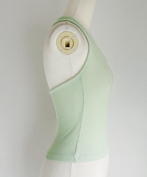 リブホルターネックトップス | LT2213019 | グレー