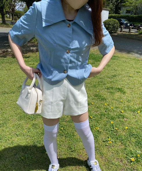 ブルー半袖シャツ | MY-2212114 | ブルー