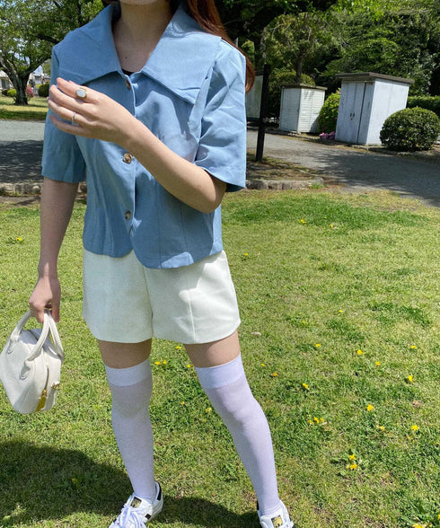 ブルー半袖シャツ | MY-2212114 | ブルー