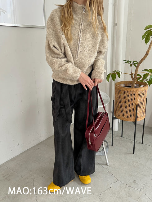 ハーフジップもこもこBIGニット | SL2244613 | オートミール