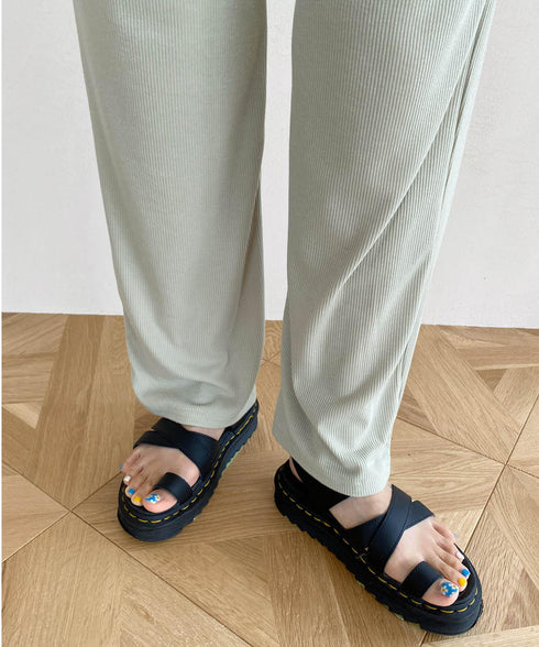 リラックスリブワイドパンツ | SL2222783 | グリーン