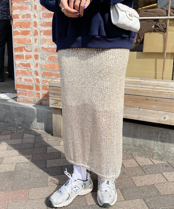 キラキラロングスカート | SL2231648 | ライトベージュ