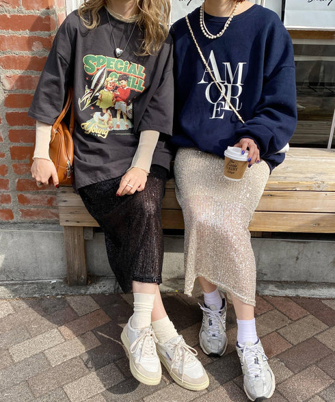 キラキラロングスカート | SL2231648 | ライトベージュ