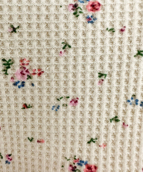 レトロフラワーワッフルTシャツ | SL2231719 | クリーム