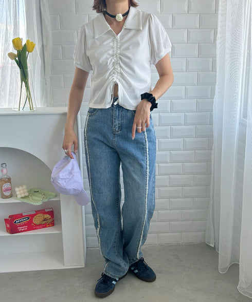 シャーリングトップス | SL2233602 | ホワイト