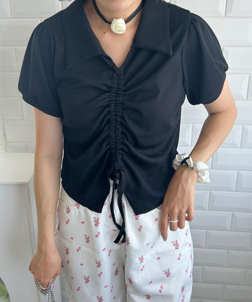 シャーリングトップス | SL2233602 | ブラック