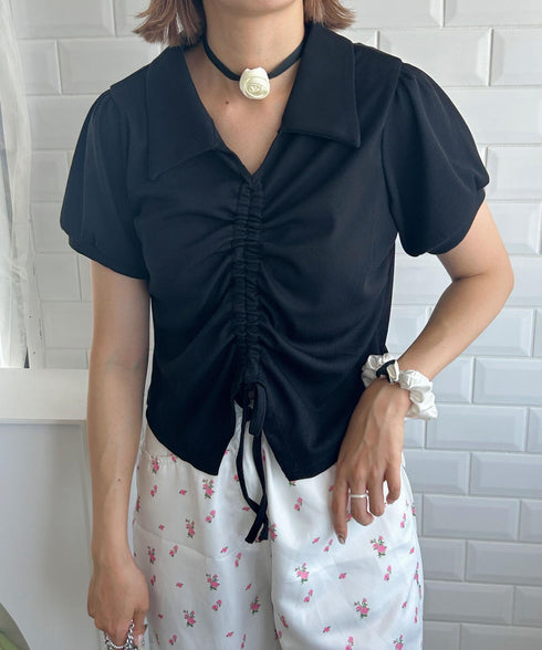 シャーリングトップス | SL2233602 | ブラック