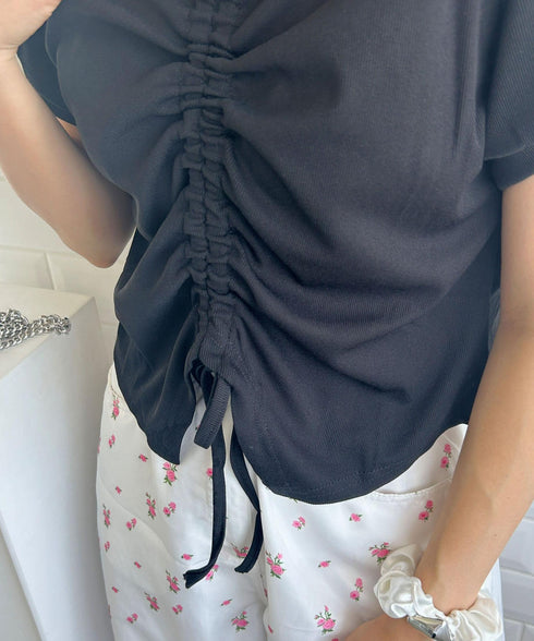 シャーリングトップス | SL2233602 | ブラック