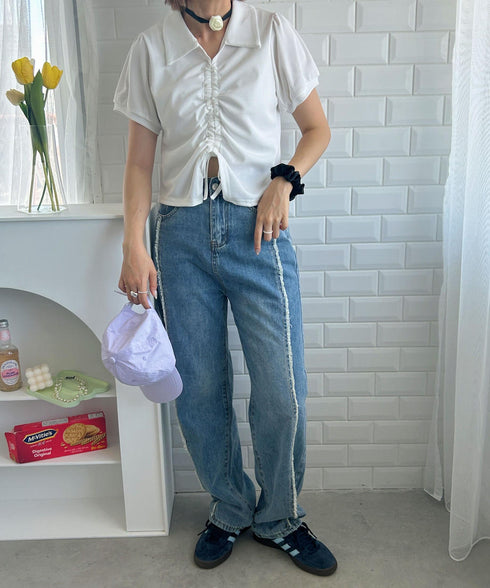 シャーリングトップス | SL2233602 | ホワイト