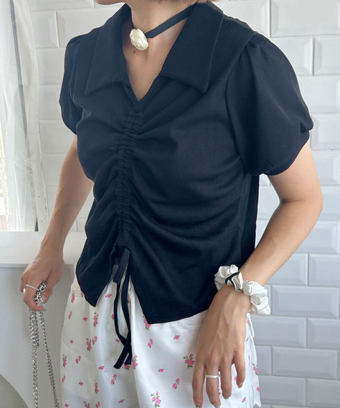 シャーリングトップス | SL2233602 | ブラック