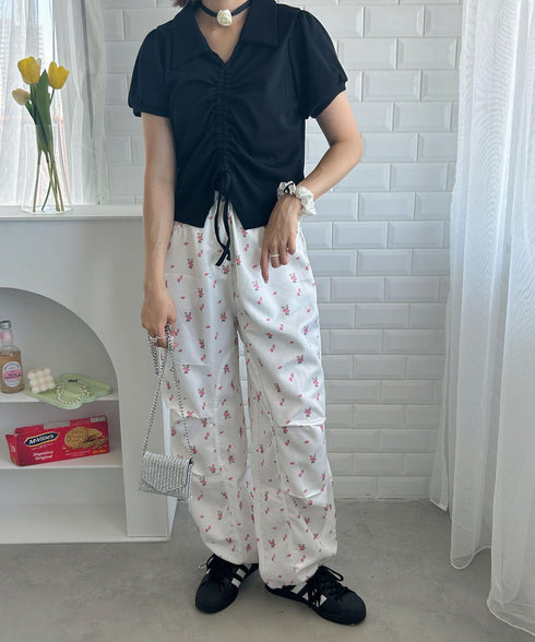 シャーリングトップス | SL2233602 | ブラック