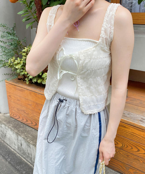 リボンシアーキャミソール | SL2233625 | アイボリー