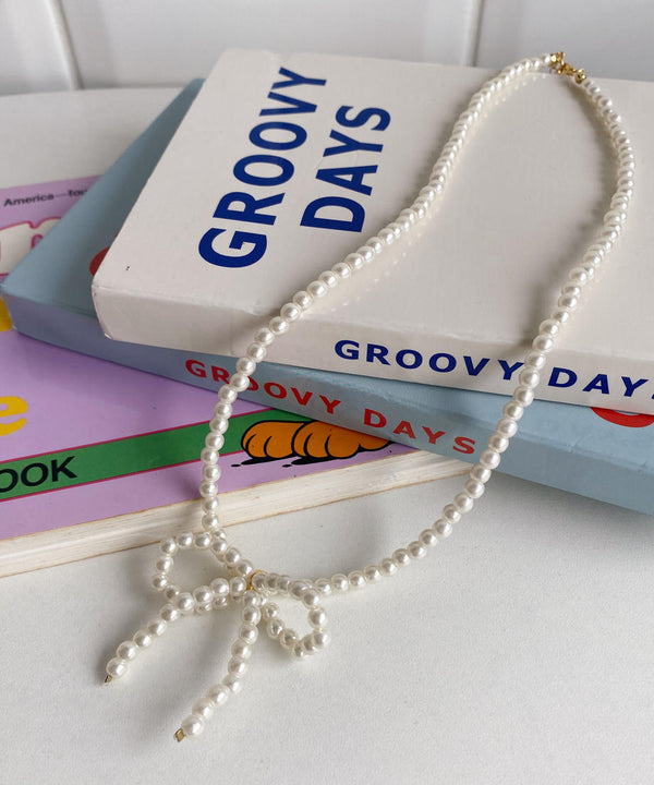 pearl ribbon necklace | SL4231611 | アイボリー