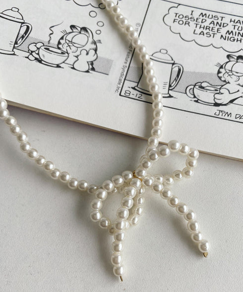 pearl ribbon necklace | SL4231611 | アイボリー