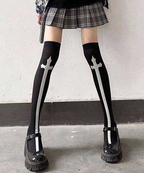 十字架ニーハイソックス | SL8223810 | ブラック