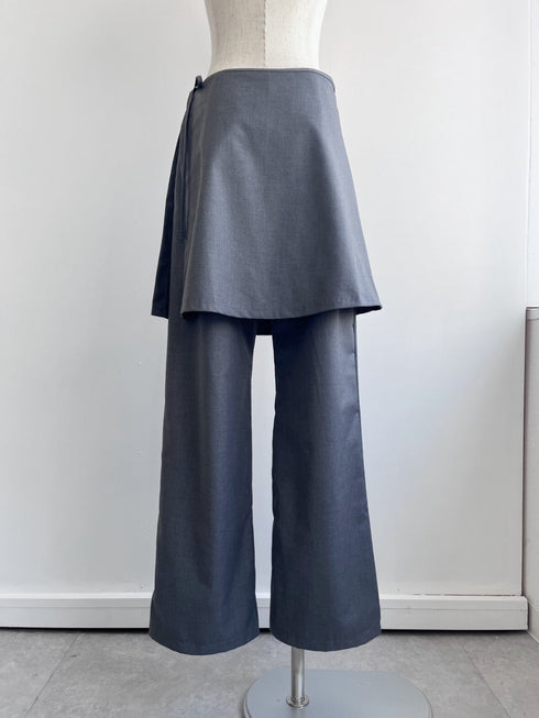 取り外し可能スカートパンツ | SL2241672 | グレー