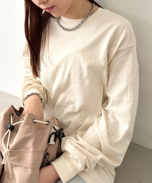 GILDAN(ギルダン) /ベーシック ロングスリーブ Tシャツ コットン ビッグシルエット オーバーサイズ サイズカラバリ豊富 長袖 ロンT 6.0オンス | 2193062 | アイボリー