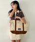 THE NORTH FACE(ザ・ノースフェイス)/ALL-DAY TOTE L_PLUS/TNF A4 PC収納 ビッグサイズ トートバッグ 横型トート コットン素材 | IM1261013 | キャメル