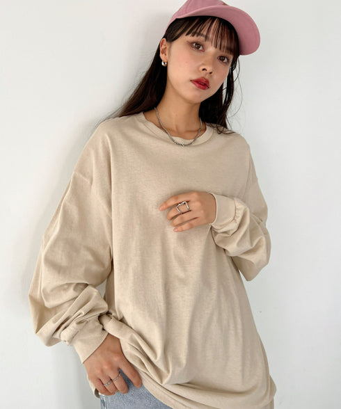 GILDAN(ギルダン) /ベーシック ロングスリーブ Tシャツ コットン ビッグシルエット オーバーサイズ サイズカラバリ豊富 長袖 ロンT 6.0オンス | 2193062 | ベージュ