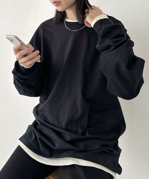 GILDAN(ギルダン) /ベーシック ロングスリーブ Tシャツ コットン ビッグシルエット オーバーサイズ サイズカラバリ豊富 長袖 ロンT 6.0オンス | 2193062 | ブラック