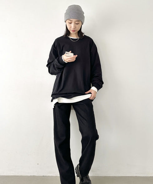 GILDAN(ギルダン) /ベーシック ロングスリーブ Tシャツ コットン ビッグシルエット オーバーサイズ サイズカラバリ豊富 長袖 ロンT 6.0オンス | 2193062 | ブラック