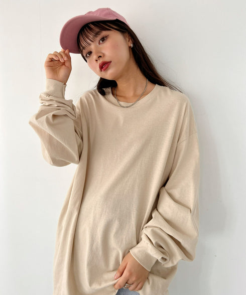 GILDAN(ギルダン) /ベーシック ロングスリーブ Tシャツ コットン ビッグシルエット オーバーサイズ サイズカラバリ豊富 長袖 ロンT 6.0オンス | 2193062 | ベージュ