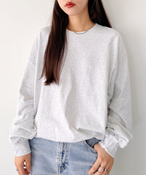 GILDAN(ギルダン) /ベーシック ロングスリーブ Tシャツ コットン ビッグシルエット オーバーサイズ サイズカラバリ豊富 長袖 ロンT 6.0オンス | 2193062 | アッシュグレー