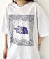 THE NORTH FACE(ザ・ノースフェイス)/ビッグロゴ プリント バンダナ 半袖 Tシャツ/M'S BANDANA S/S R/TEE | IM2251068 | ホワイト