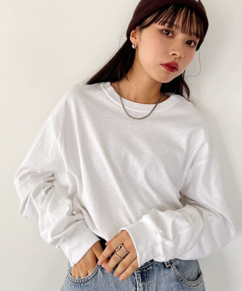 GILDAN(ギルダン) /ベーシック ロングスリーブ Tシャツ コットン ビッグシルエット オーバーサイズ サイズカラバリ豊富 長袖 ロンT 6.0オンス | 2193062 | ホワイト