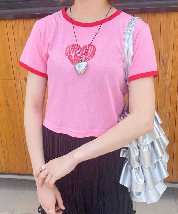 ハートリンガーショートTシャツ | SL2233620 | ピンク