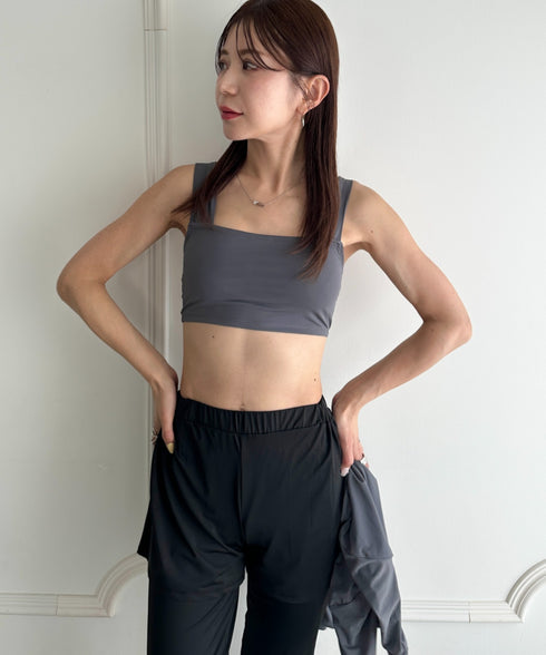 水着5点セットタンキニ上下レギンス長袖トップスショートパンツ 大人水着 UVカット セパレートトレーニングウェア 水陸両用 | MD2262053 | チャコールグレー