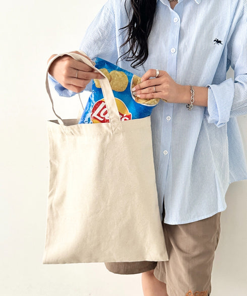【NEWTRAL(ニュートラル)】/無地トート PC・A4収納 コットン100% エコバッグ/101 Basic Tote Bag Lサイズ | IM1262092 | ナチュラル