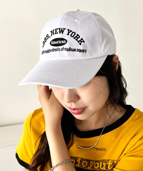 NEWYORKフロント刺繍ロゴキャップ | WR6233002 | ホワイト