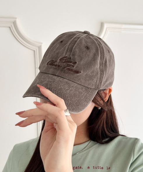 【ヴィンテージ加工・刺繍ロゴ】ウォッシュドベースボールキャップ ローキャップ | WR5265065 | ブラウン